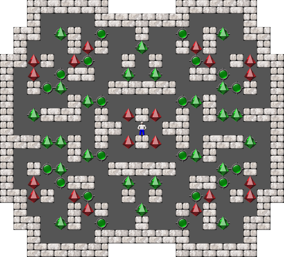 Sokoban 1,000,001 candlelights level 14